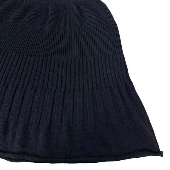 St. John Basic Ribbed Flare Black Skirt size 2 - Picture 3 of 5